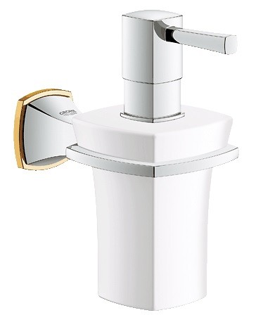 Дозатор для жидкого мыла Grohe Grandera 40627IG0, хром/золото