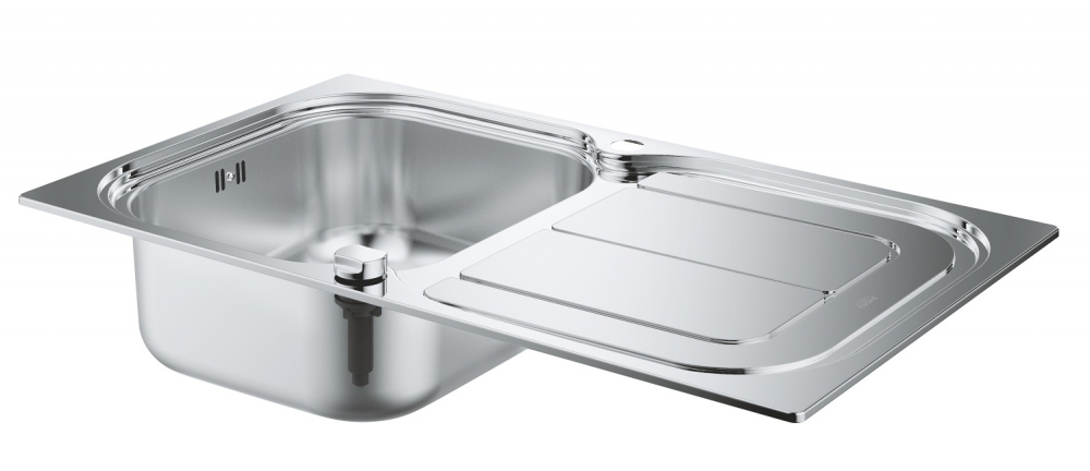 Мойка Grohe K300 из нержавеющей стали с корзинчатым вентилем, 31563SD0, левая