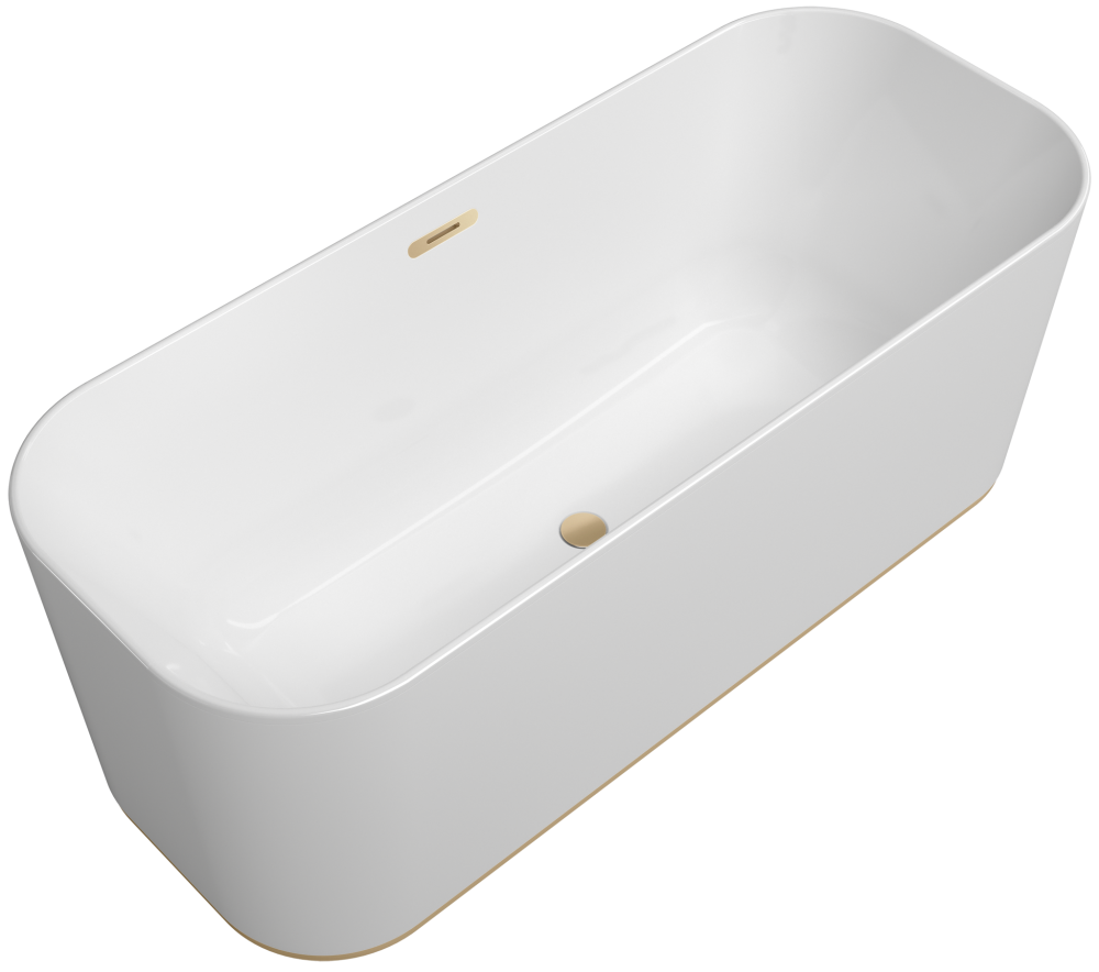 Квариловая ванна Villeroy&Boch Finion 170 x 70 см UBQ177FIN7A200V101, фурнитура шампань