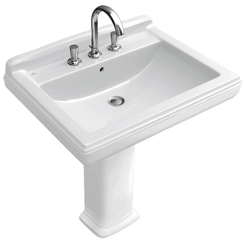 Раковина Villeroy&Boch Hommage 7101 75R2 Star white, 75 x 58 см с антигрязевым покрытием