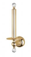 Держатель для туалетной бумаги вертикальный, cерия APHRODITE , CEZARES, исполнение: золото 24 карат, фурнитура: swarovski