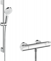Душевая система внешнего монтажа Hansgrohe 27812400 Vario с термостатом Ecostat 1001 CL и штангой 65 см