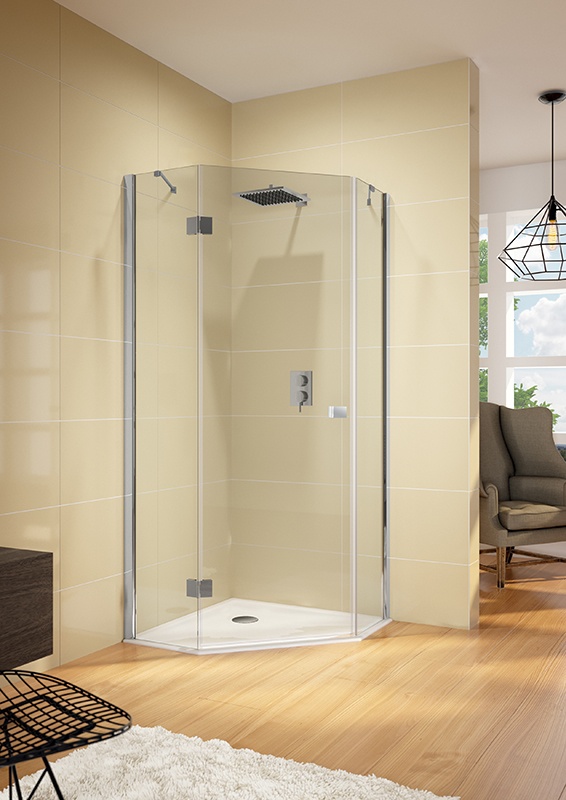 Душевое ограждение пятиугольное Riho Polar P301 95 x 95 см