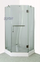 Душевой уголок с поддоном Byon Trapezen G-06, 90 x 90 x 205 см, стекло тонированное узорчатое