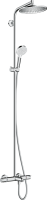Hansgrohe 27320000 Crometta S 240 1jet, душевая система с термостатом для ванны