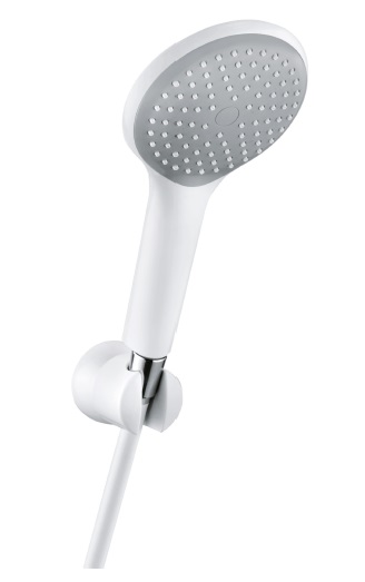 Душевой гарнитур Kludi Freshline 1S 6785091-00 для ванны, держатель круглый, цвет белый