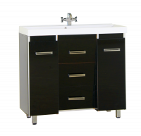 Джулия Qvatro 105 тумба с 3-мя ящиками конус коричн Л-Джк01105-1410Ко3