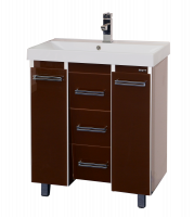 Джулия Qvatro - 90 тумба с 3-мя ящиками коричневая Л-Джк01090-1410Ко3