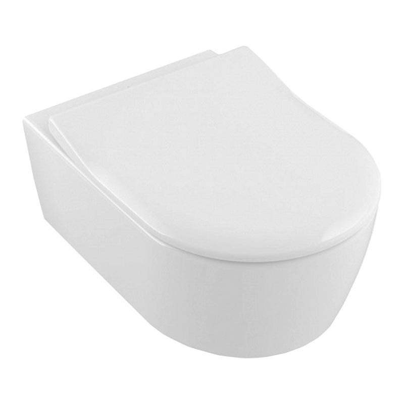 Унитаз безободковый Villeroy&Boch Avento 5656 RS с крышкой-сиденьем Slimseat, микролифт