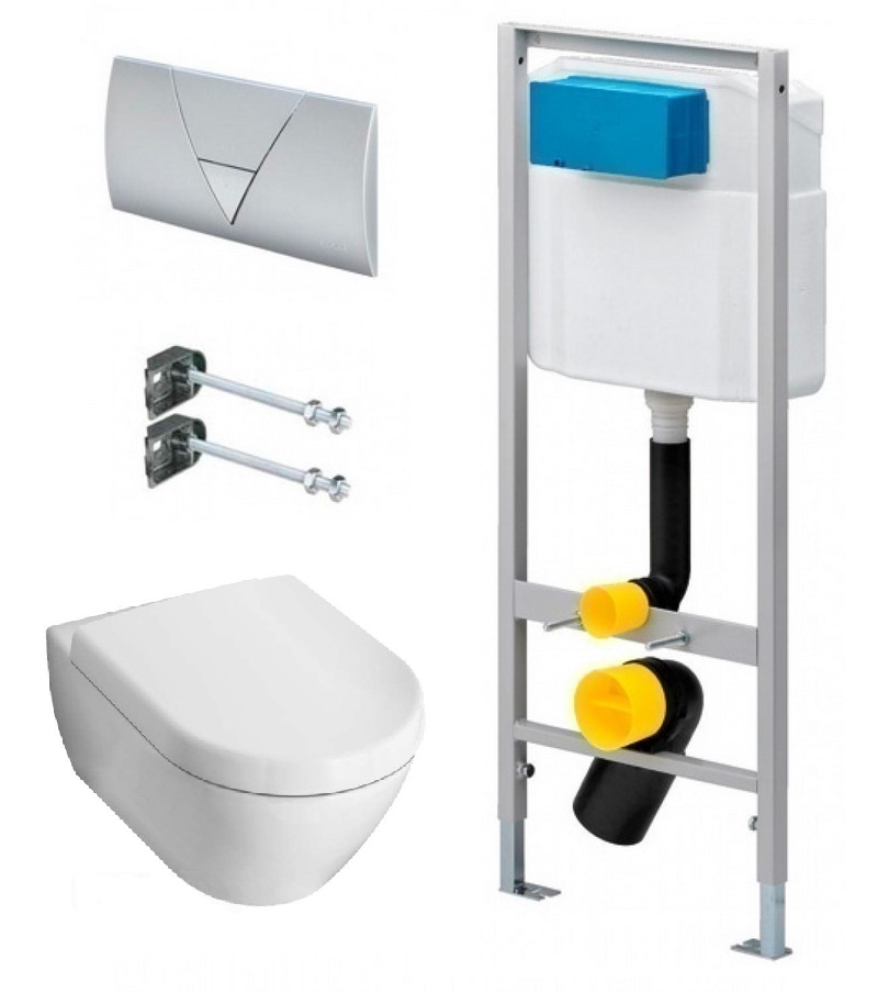 Инсталляция Viega с унитазом Villeroy&Boch Subway 5600 1001, сиденье микролифт, комплект