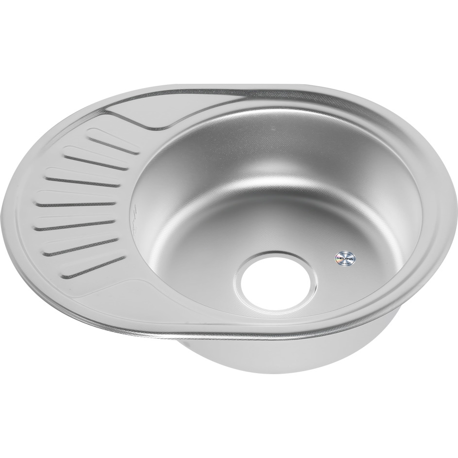 Мойка 5745 R MELANA 0,8/180 ДЕКОР врезная овальная с сифоном (152D t R *12)