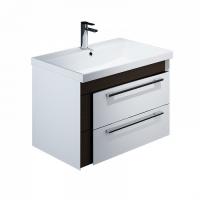 Тумба с раковиной IDDIS Color Plus 70 подвесная белая/под дерево (COL70W0i95K)