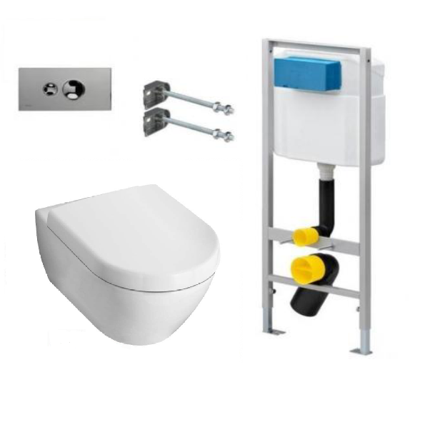 Инсталляция Viega с унитазом Villeroy&Boch Subway 5600 1001, сиденье микролифт, комплект