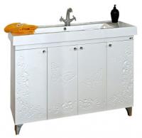 Вирджиния (Бабочка) -120 Тумба прямая бел.фактурн. П-Вир01120-012Пр