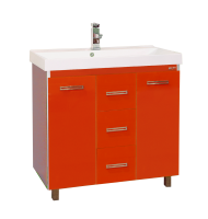 Джулия Qvatro - 90 тумба с 3-мя ящиками красная Л-Джк01090-0410Пр3Я