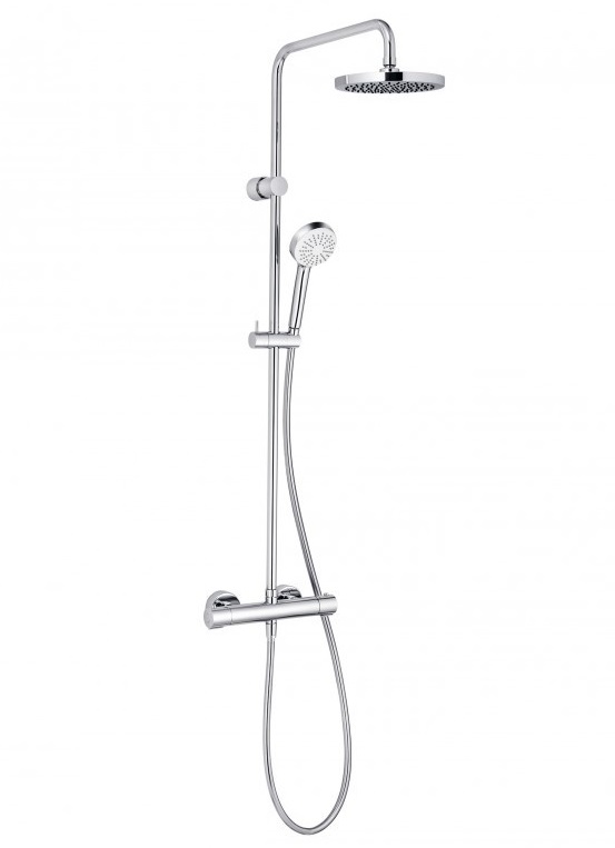 Душевая система Kludi Logo Dual Shower System 6809405-00 с термостатом, ручная лейка 1S, хром