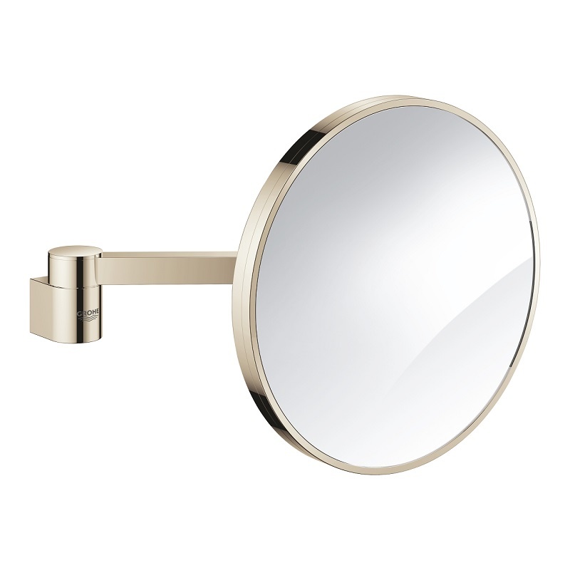 Косметическое зеркало с увеличением в 7 раз Grohe Selection 41077BE0, никель глянец