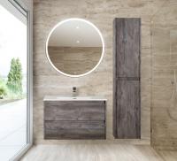 BELBAGNO KRAFT-1600 Шкаф подвесной, с двумя распашными дверцами с доводчиками, две полки внутри, правосторонний, 1600x330x300 Pietra Grigio 