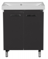 Джулия QVATRO - 75 Тумба прямая черная Л-Джк01075-0210Пр