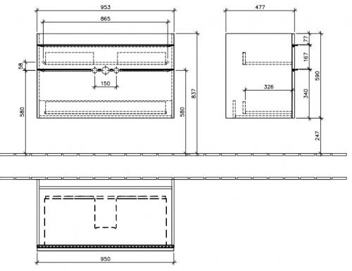 Тумба под раковину Villeroy&Boch Venticello A926 01DH