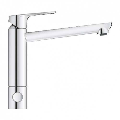 Смеситель Grohe BauLoop 31713000 для кухонной мойки, с запорным вентилем, средний излив
