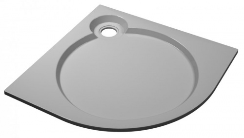 Встраиваемый поддон из искусственного мрамора CEZARES TRAY-S-R-56-W, экран полуподиум радиальный 1000х1000х135, белый (bianco), размер: 1000х1000х135