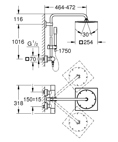 Душевая система Grohe Rainshower F-Series 27469000