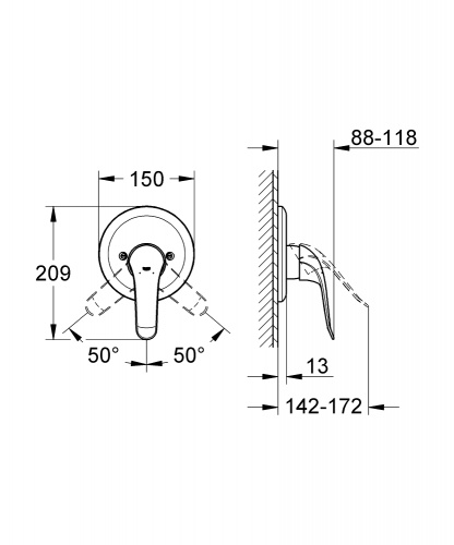 Смеситель Grohe Euroeco Speсial 32784000 для душа
