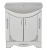 Рига 75 Тумба прямая белая с серебром П-Риг01075-51Пр