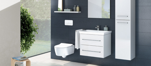 Унитаз безободковый Villeroy&Boch Avento 5656 RS с крышкой-сиденьем Slimseat, микролифт