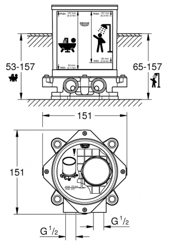 Встроенная часть Grohe 45984001