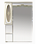 Монако - 80 Зеркало - шкаф лев. белая патина/стекло Л-Мнк02080-013Л