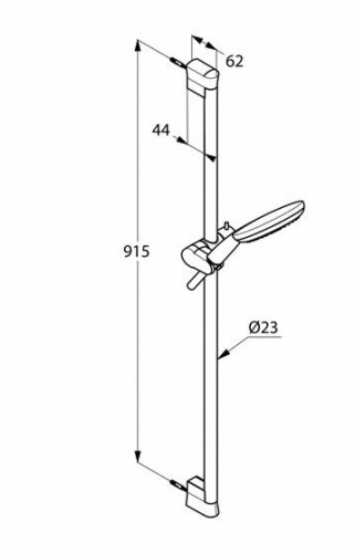 Душевой гарнитур Kludi Freshline 3S 6794091-00, длина штанги 90 см, цвет белый