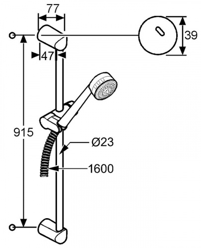 Душевой гарнитур Kludi Zenta 6065005-00, хром