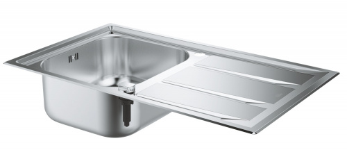 Мойка Grohe K400+ из нержавеющей стали с корзинчатым вентилем, 31568SD0, левая