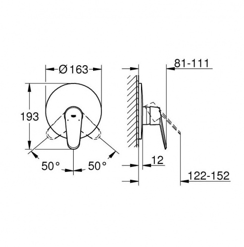 Смеситель для душа Grohe Eurodisc Cosmopolitan 19549LS2, белый