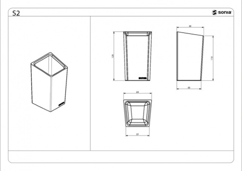 Стакан настольный Solid Surface (Минеральный компазитный материал) (154289), S-2, Sonia
