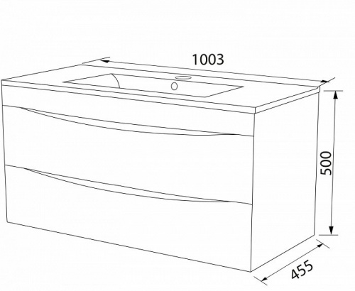 Тумба с раковиной IDDIS Cloud 100 подвесная белая (CLO10W1i95K)