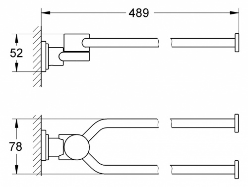 Полотенцедержатель Grohe Atrio 40308000 двойной