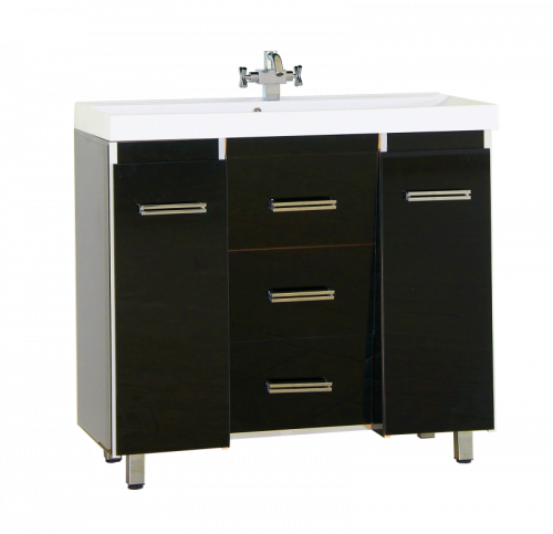 Джулия Qvatro 105 тумба с 3-мя ящиками конус коричн Л-Джк01105-1410Ко3