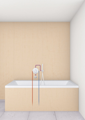 Смеситель для ванны и душа Grohe Lineare 19297000, внешняя часть