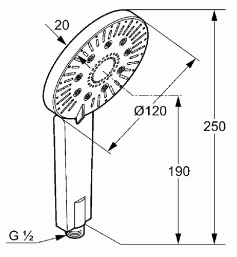 Душевая лейка Kludi A-Qas 6570005-00