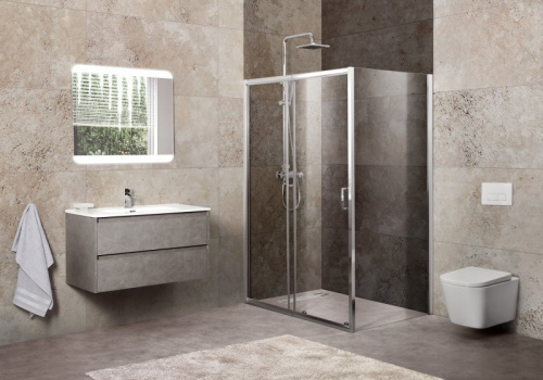 Душевой уголок BELBAGNO UNIQUE-AH-1 матовая усл. разм., мм:(1000-1150)x900x1900 габ. с диап. рег., мм:(1000-1150)x(875-900)x1900 Шир. вх., мм:310-460