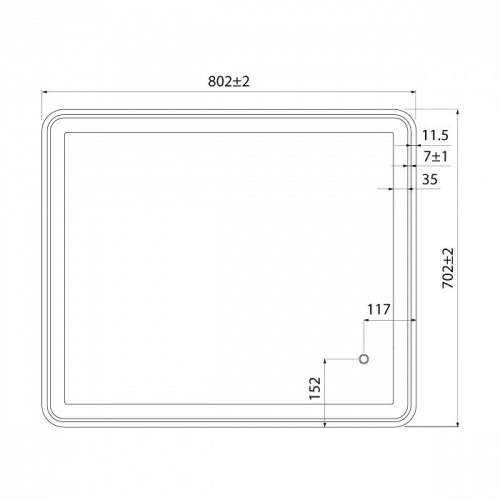 Зеркало IDDIS Cloud 80 см (CLO8000i98)