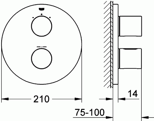Смеситель термостатический Grohe Grohtherm 3000 Cosmopolitan 19468 000 для ванны и душа