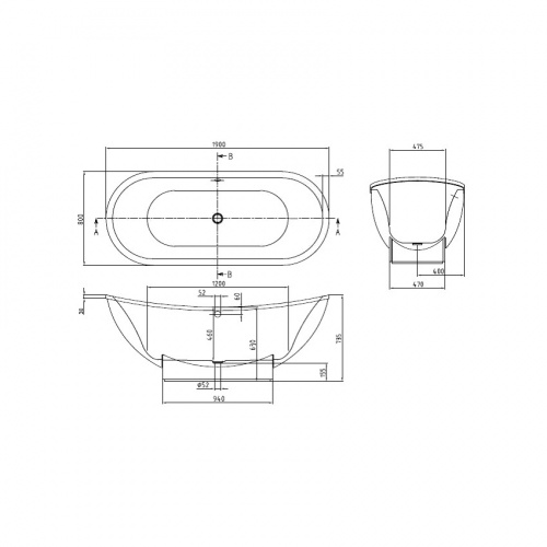 Ванна Villeroy&Boch MY NATURE UBA190NAT9E0V-01.61