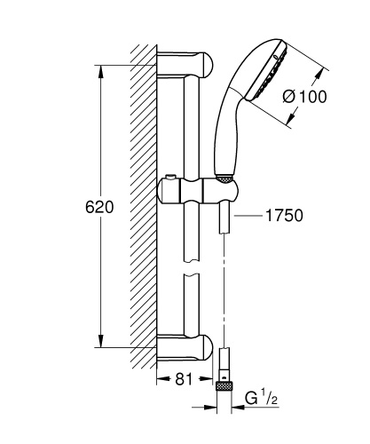Душевая стойка TEMPESTA NEW III GROHE 27794001