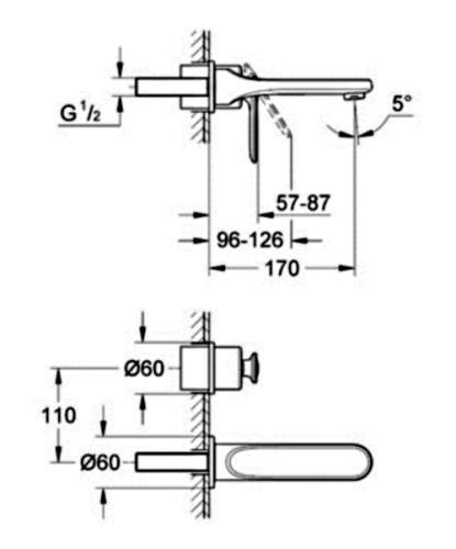 Смеситель Grohe Veris 19342000 для раковины, хром