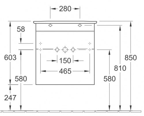 Тумба с раковиной Villeroy&Boch Venticello A923 01DH+4124 60R1