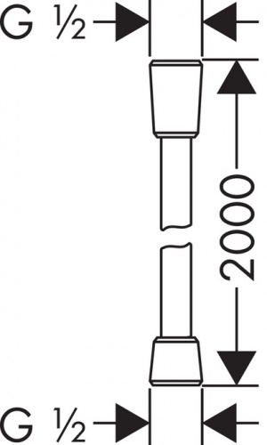 Hansgrohe 28274000 Шланг Isiflex 2,00 м, 1/2